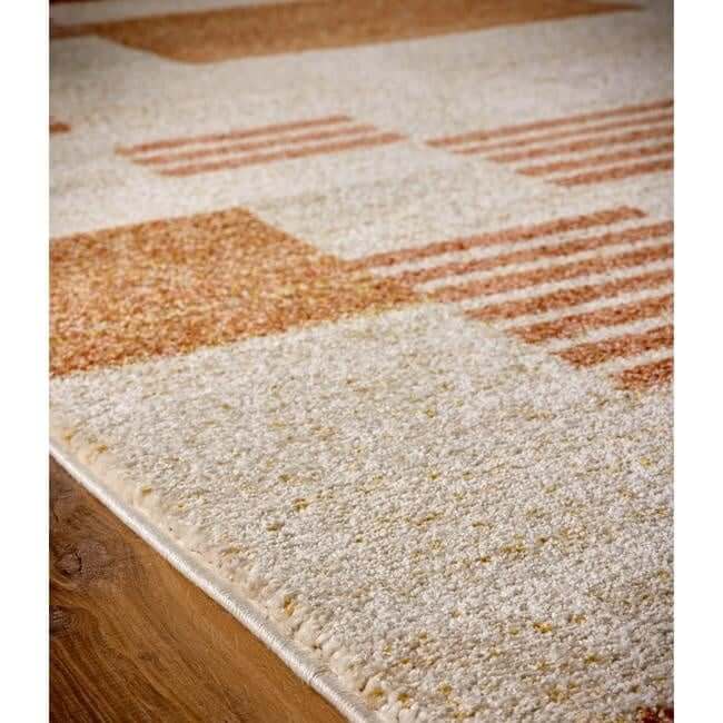 Nomad Rug Abstract Design Beige Contemporary