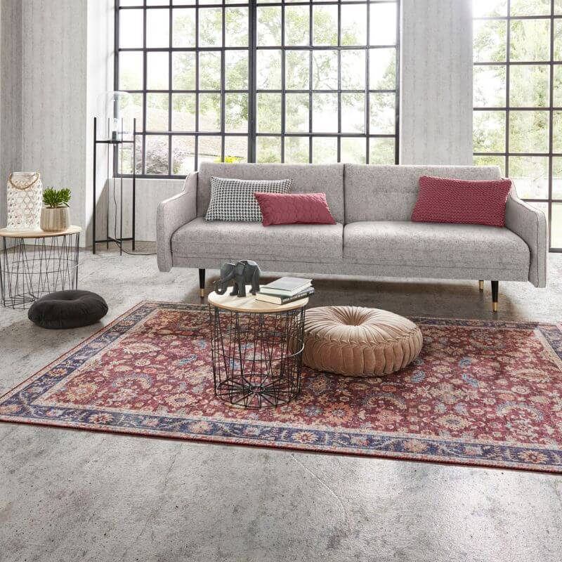 Oriental Vivana Cotton Red Contemporary Rug