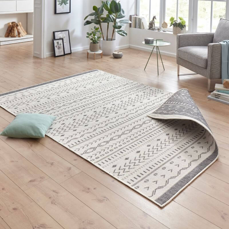 Kuba Reversible Indoor-Outdoor Natural Scandinavian Rug