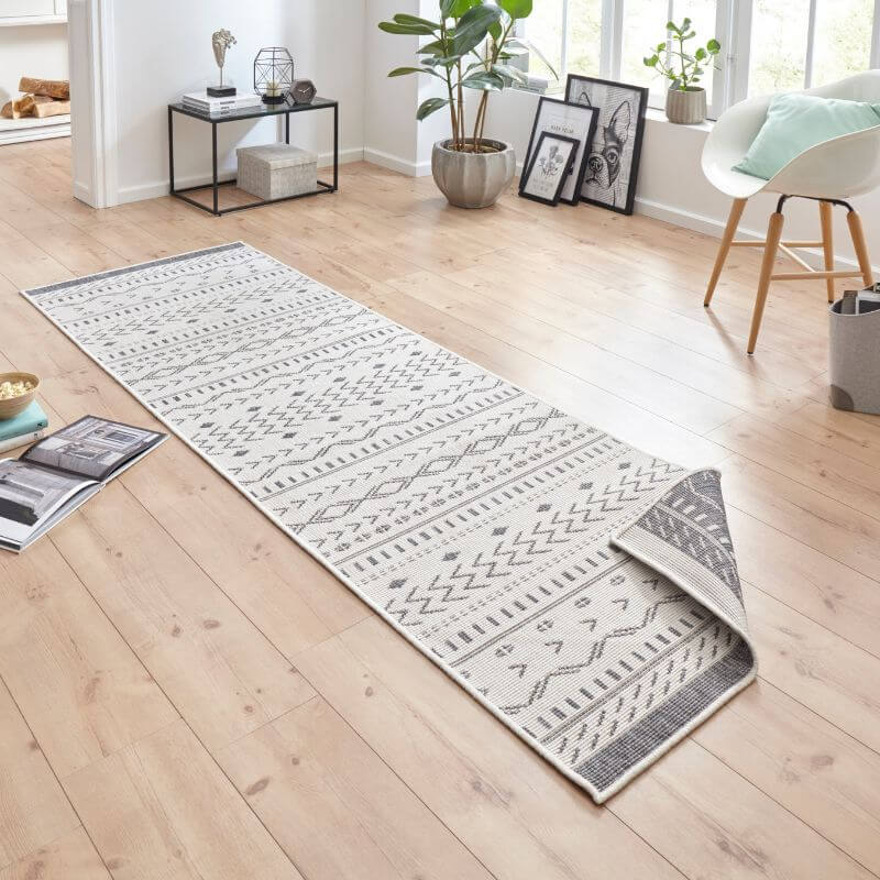 Kuba Reversible Indoor-Outdoor Natural Scandinavian Rug