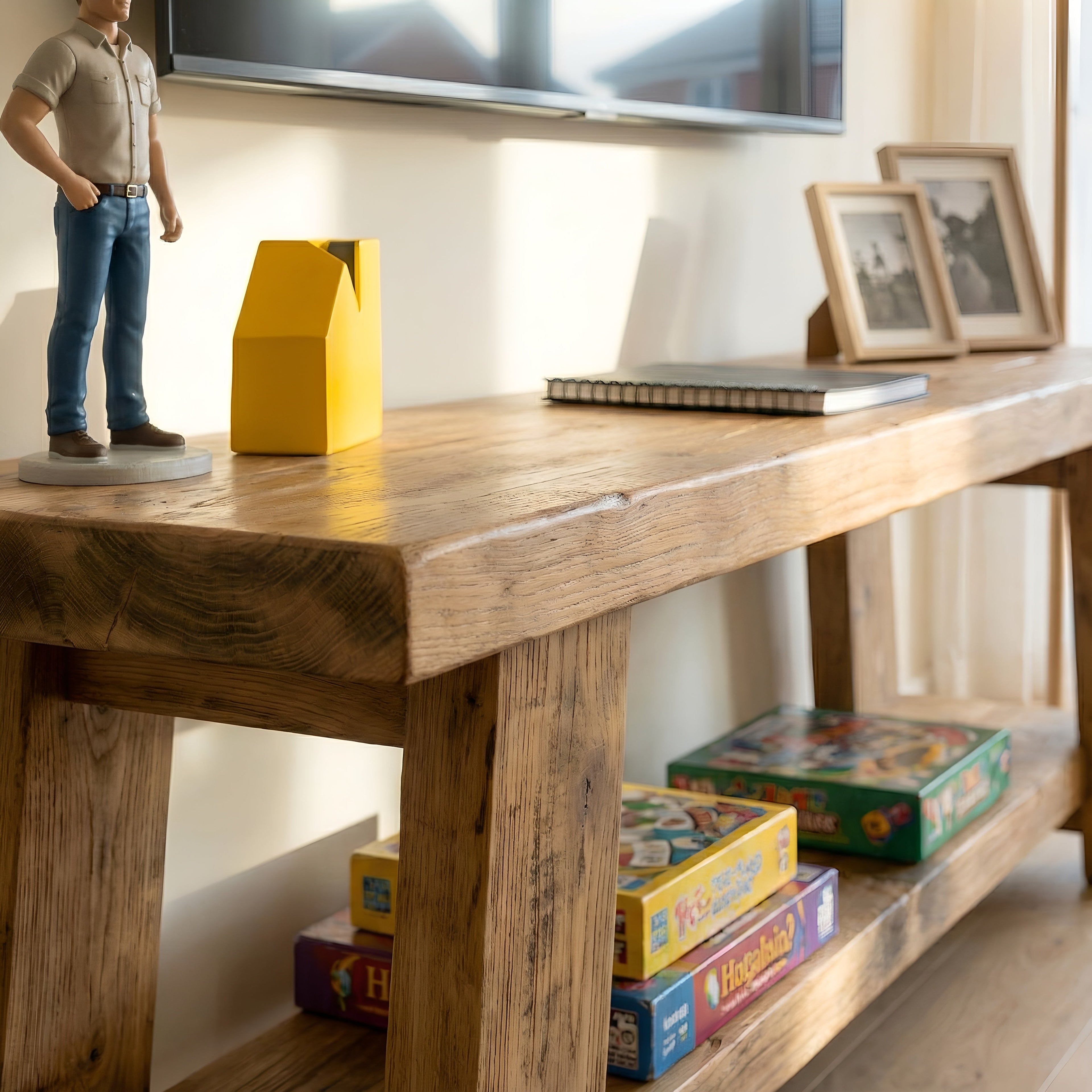 ROME Solid Wood Chunky TV Unit / Bench