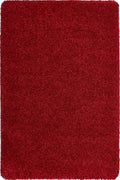 Washable Red Shaggy Rug