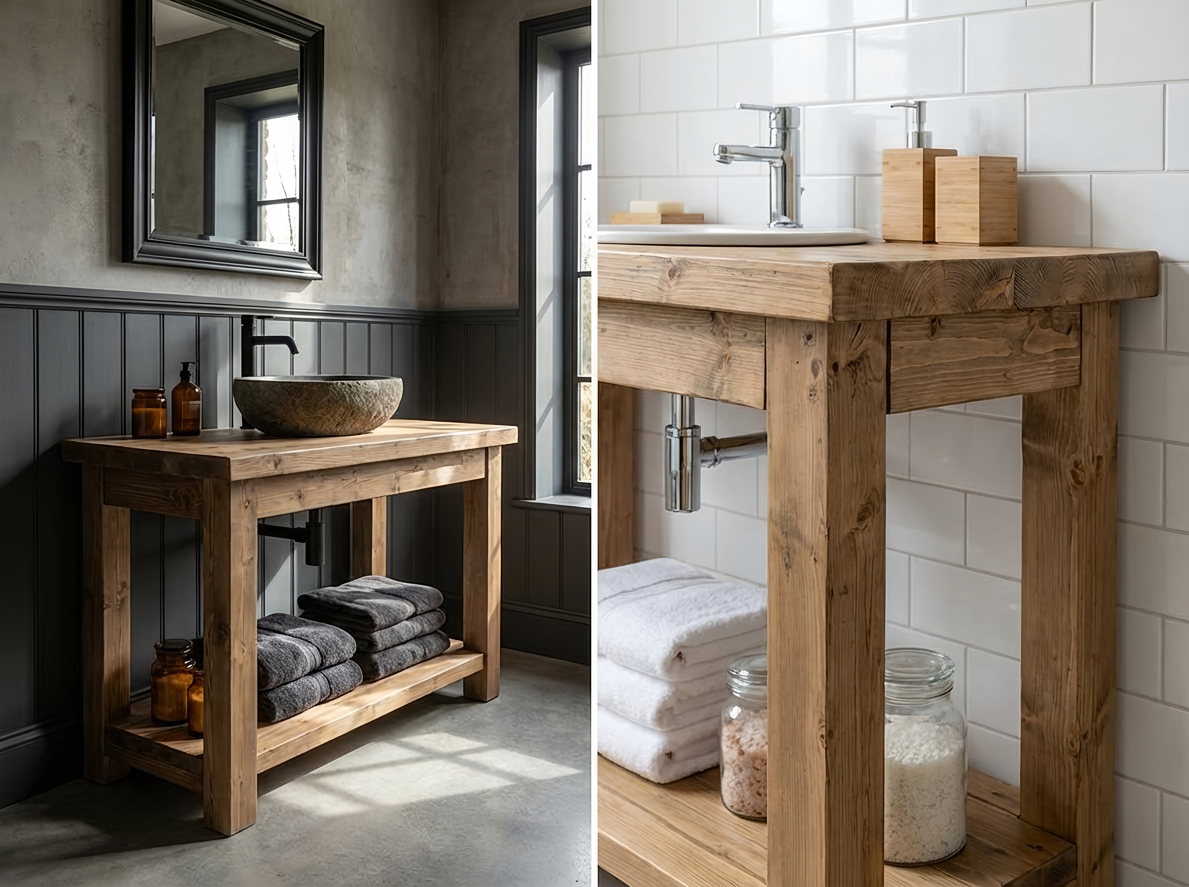 TORO Solid Wood Bathroom Vanity Cabinet