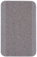 Washable Bordered Silver Grey Rug