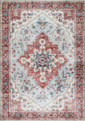 Washable Rug Eterna Red Cotton Natural Vintage