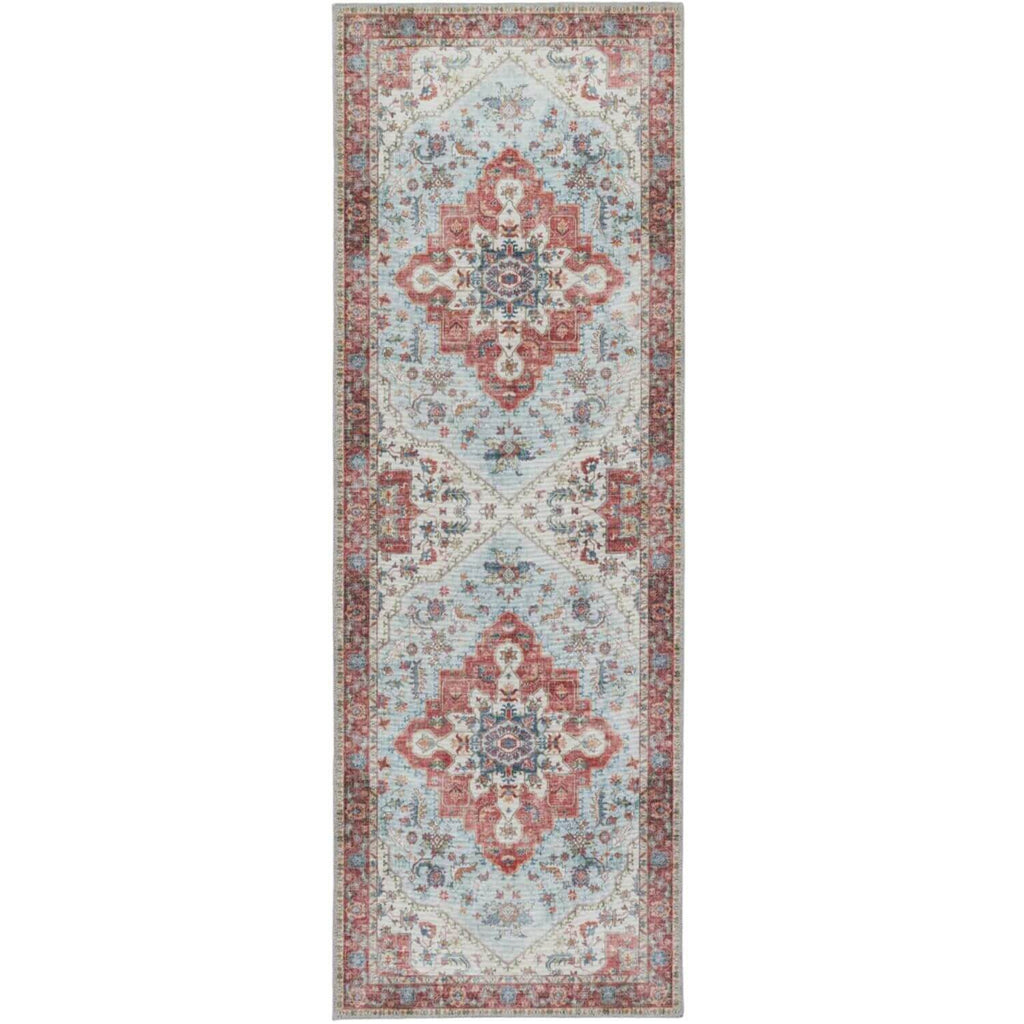 Washable Rug Eterna Red Cotton Natural Vintage