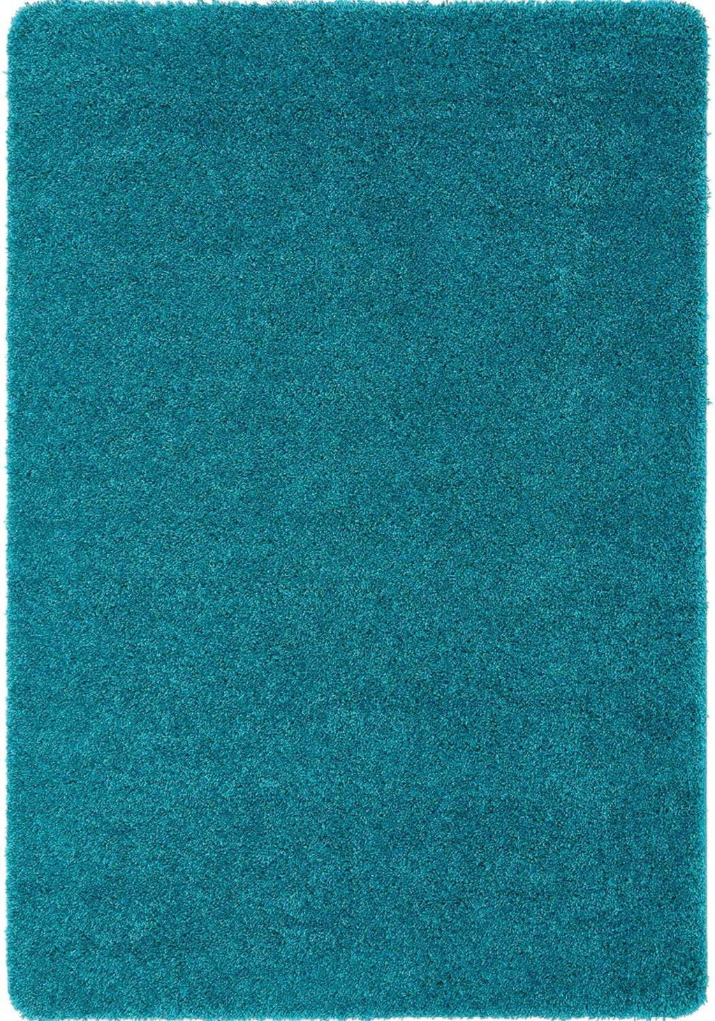 Washable Teal Shaggy Contemporary Rug