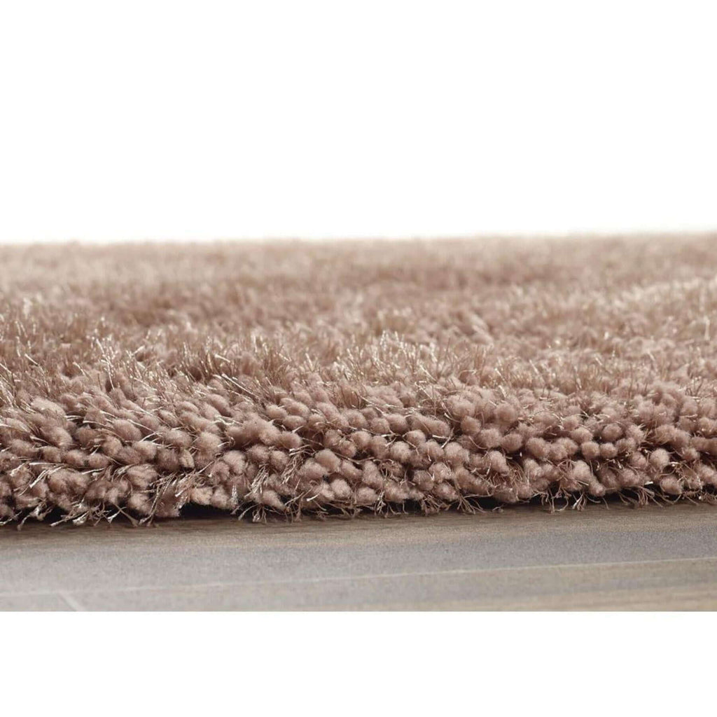Chicago Latte Shaggy Polyester Contemporary Rug