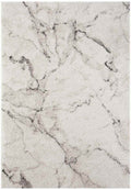 Deep-Pile Velour Abstract Rug Cream Colour