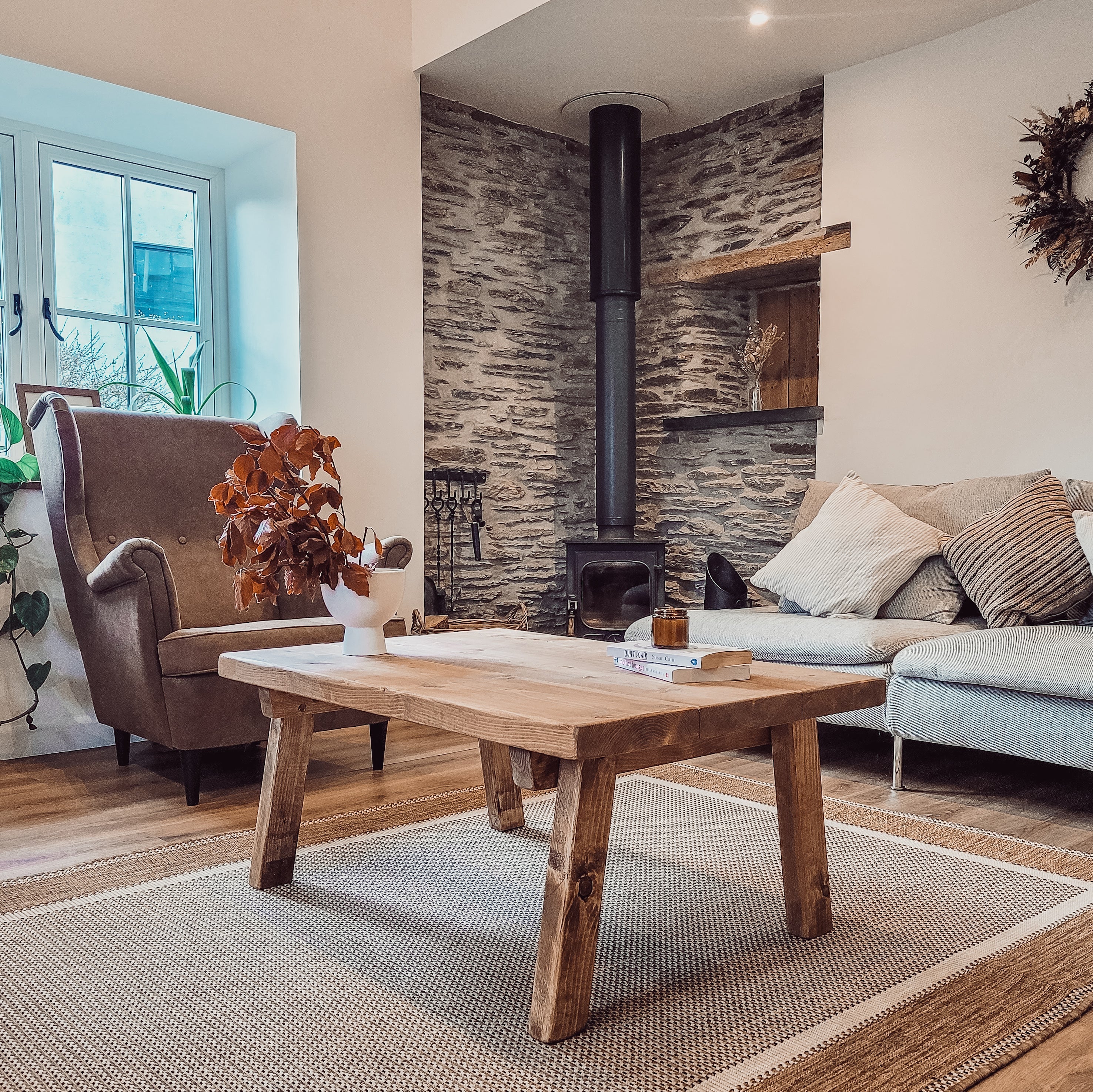 ARIA Rustic Wooden Coffee Table