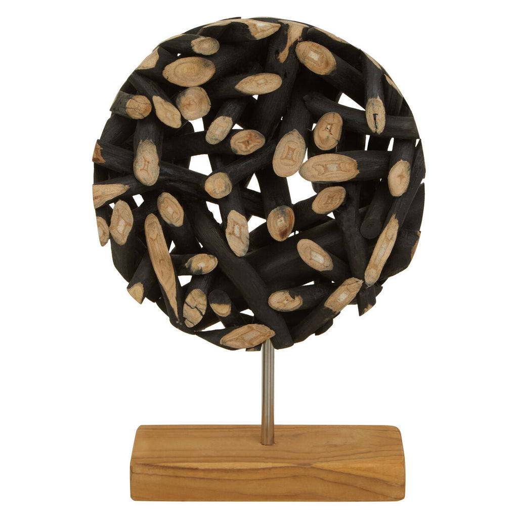 Seraya Small Teak Black Sculpture