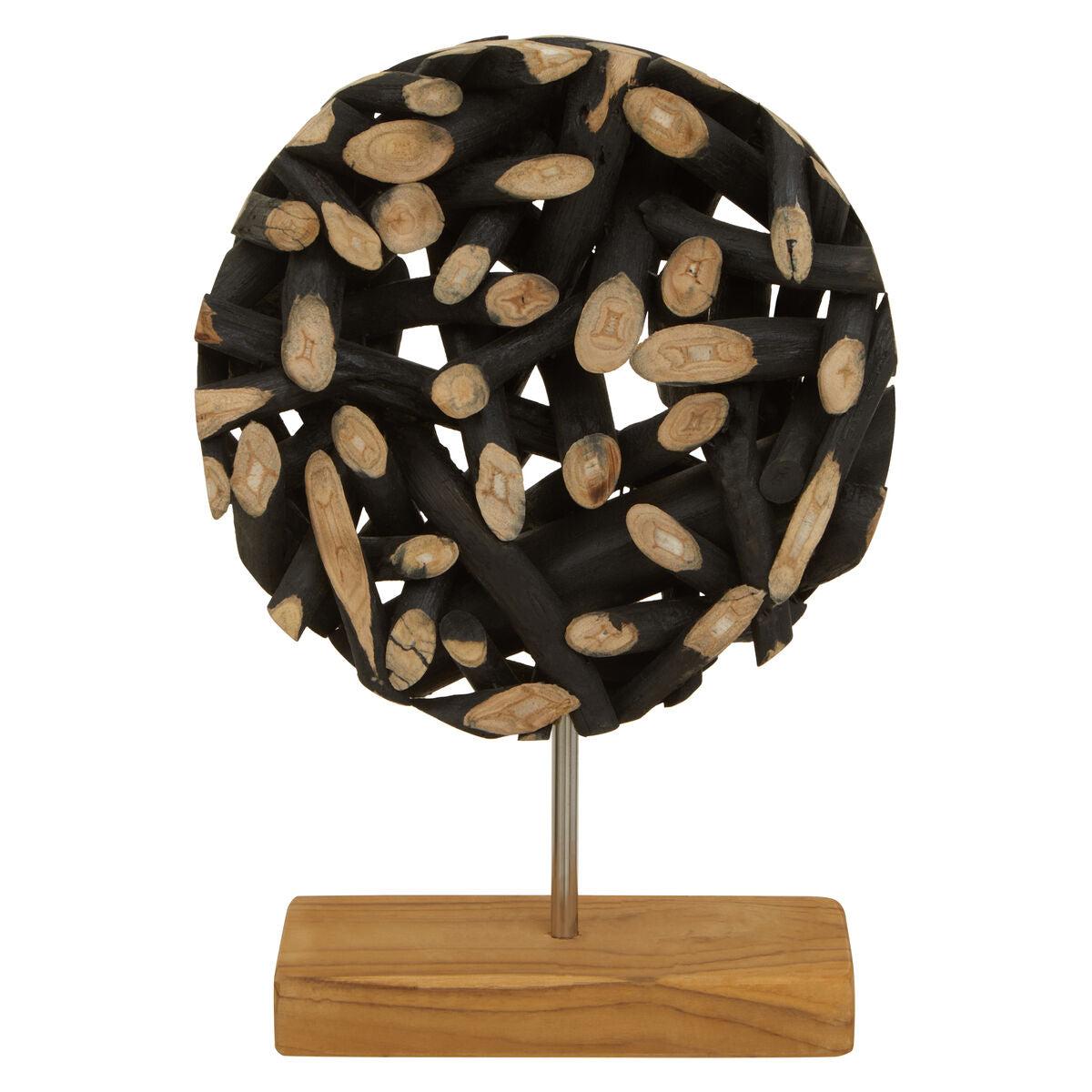 Seraya Small Teak Black Sculpture