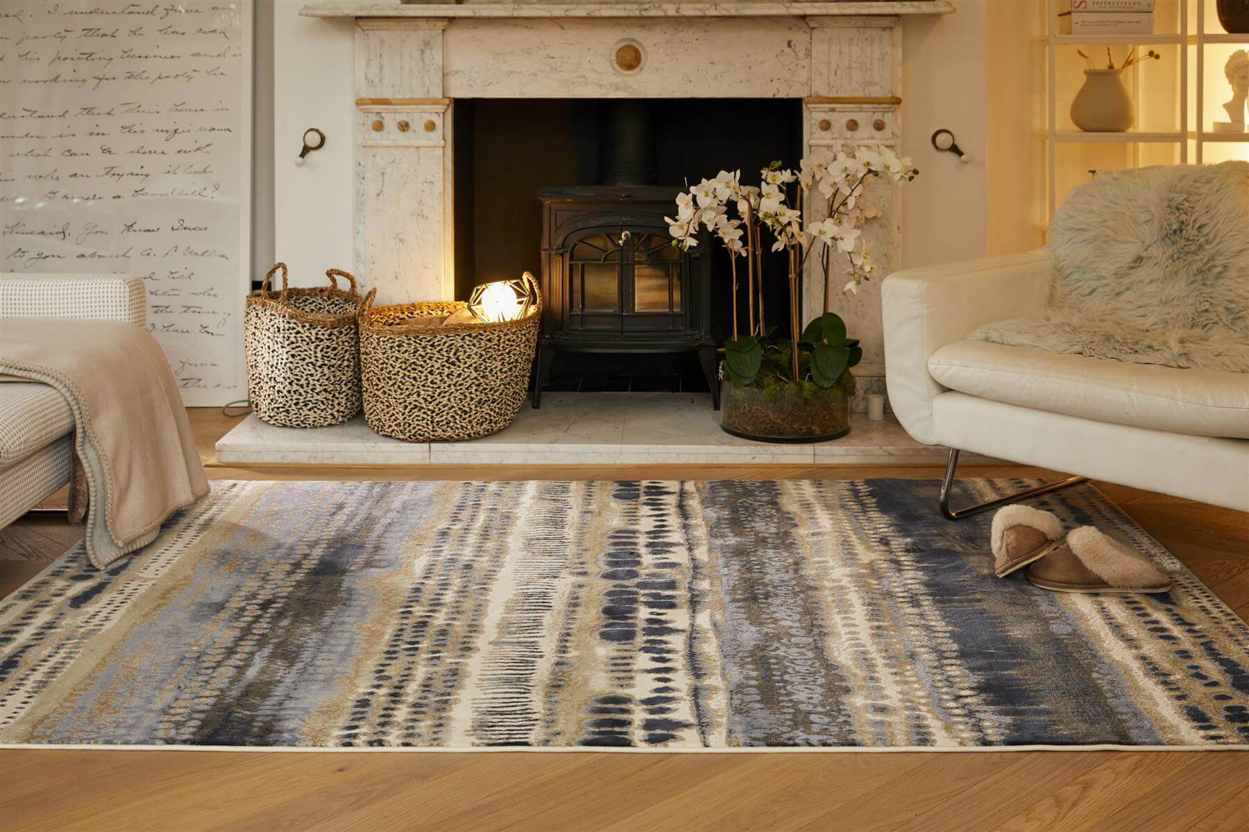 Batik Multicolour Abstract Polyester Rug