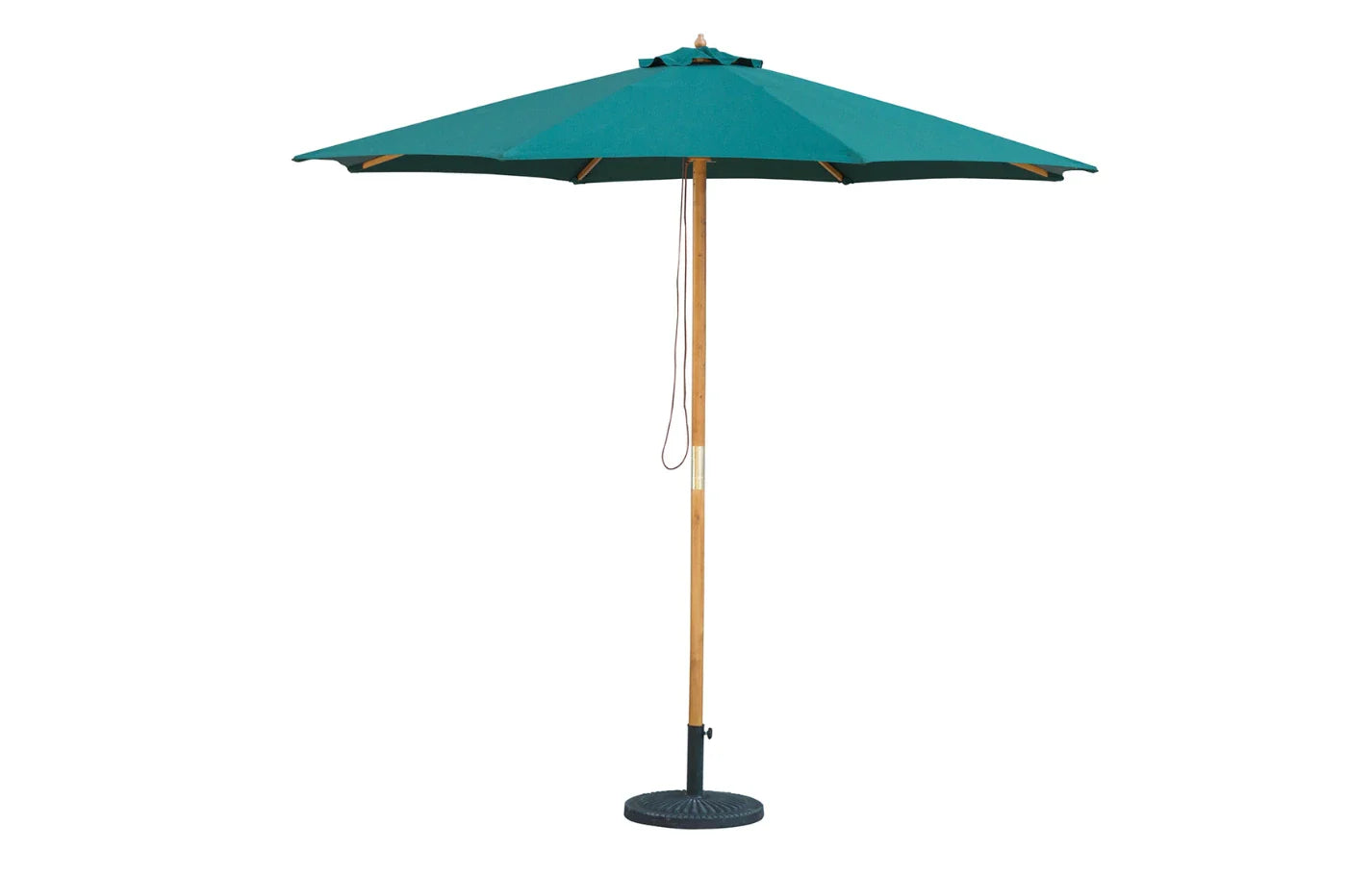 Bali Hunter Green Wooden Parasol 2.85M