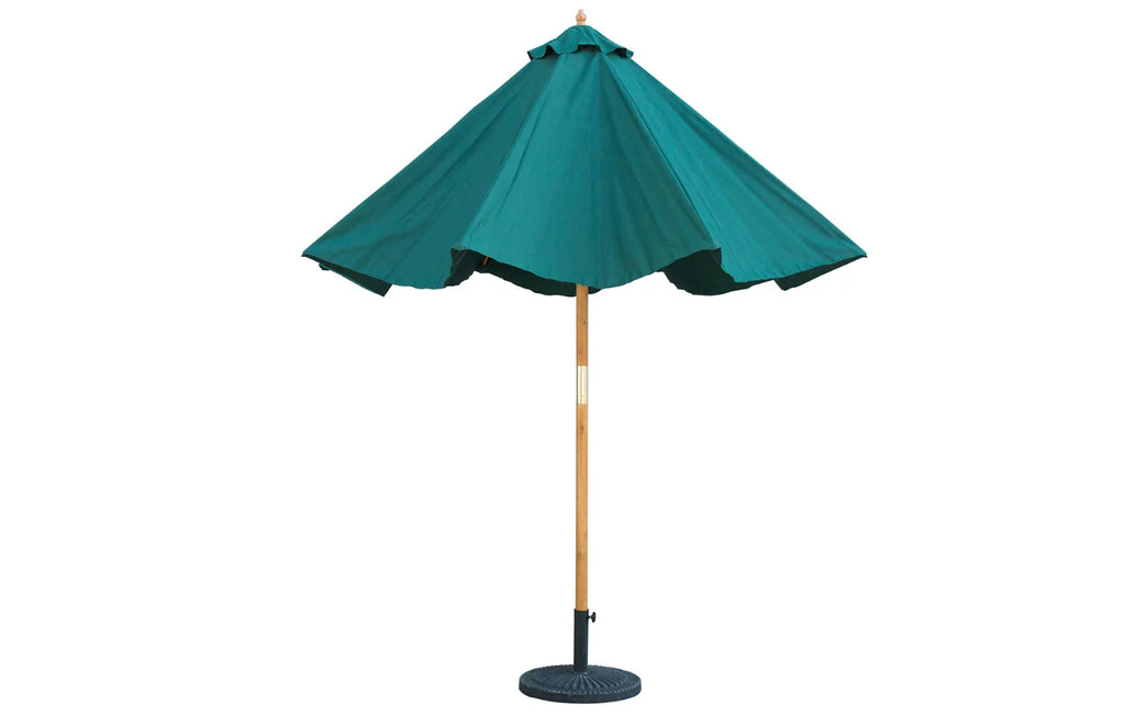 Bali Hunter Green Wooden Parasol 2.85M