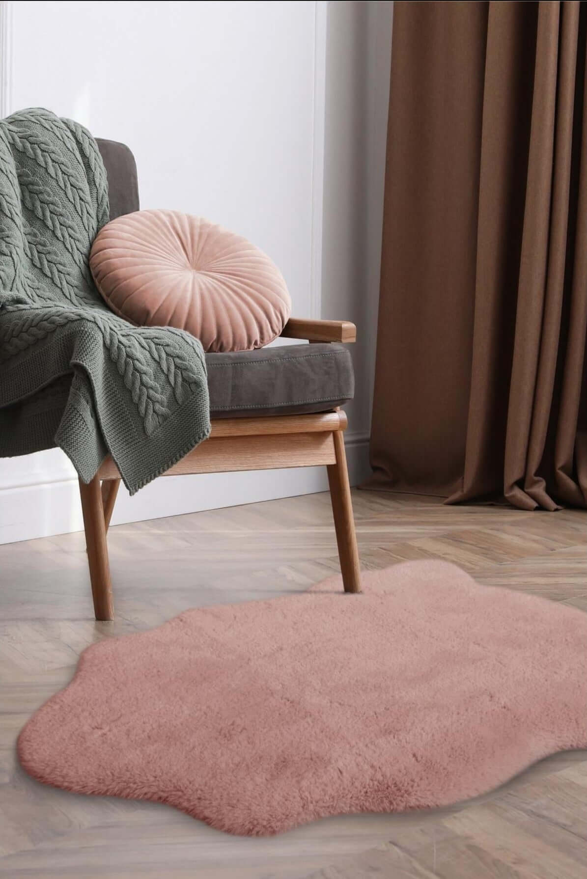 Luxury Pink Fur Rug