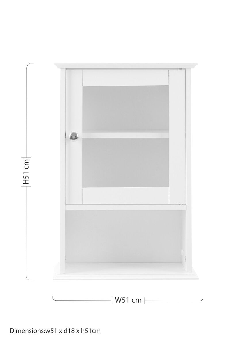 Portland Wall White Contemporary Cabinet
