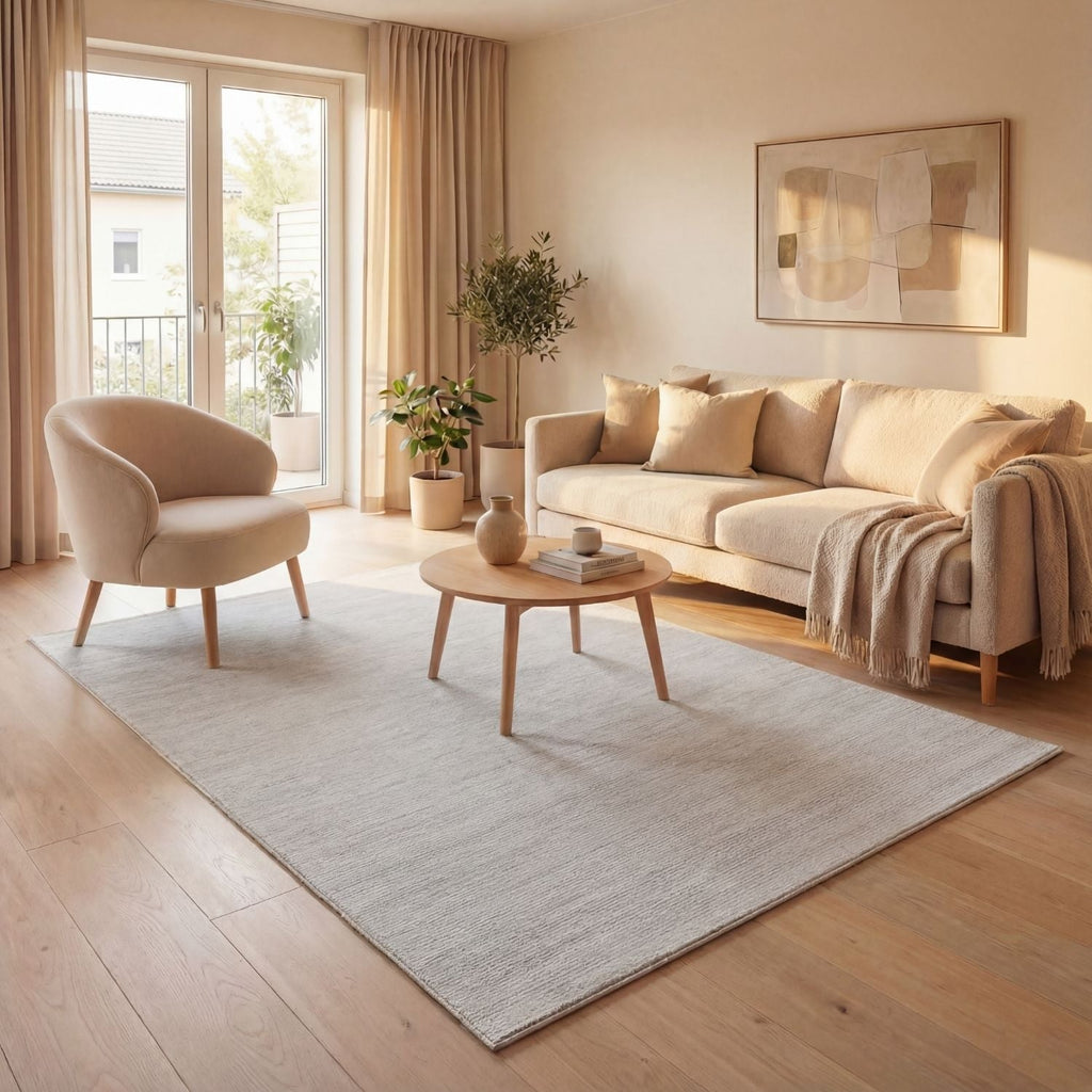 Carmel Cream-Grey Striped Rug