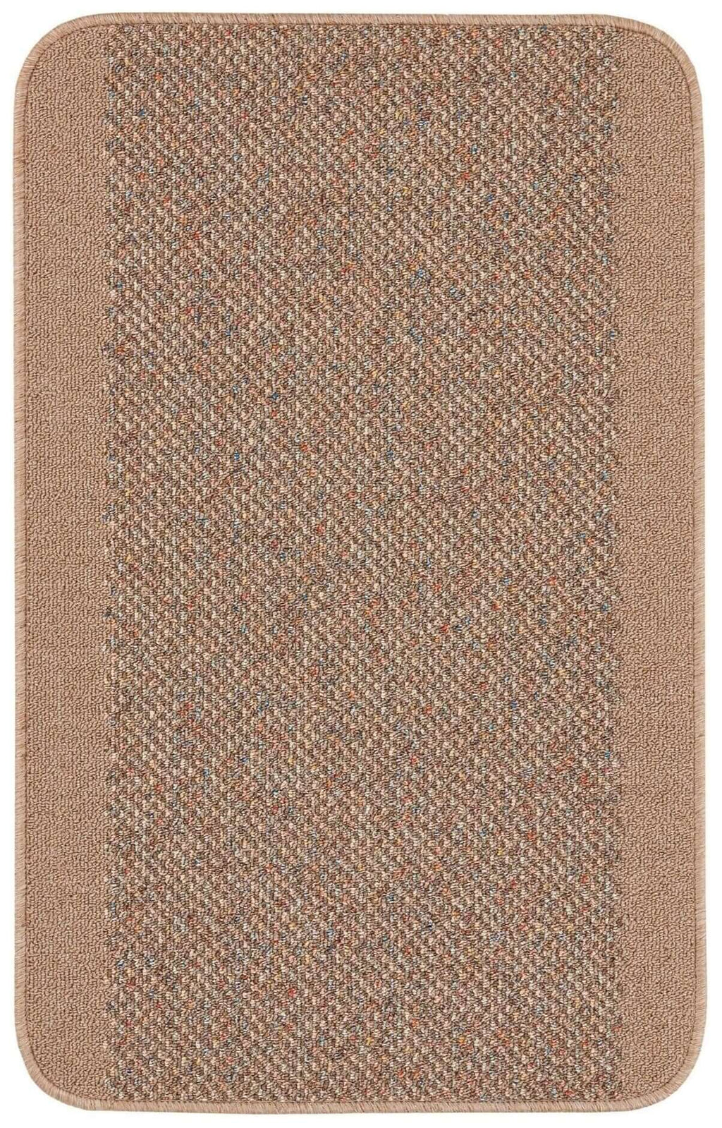 Washable Designer Bordered Beige Rug