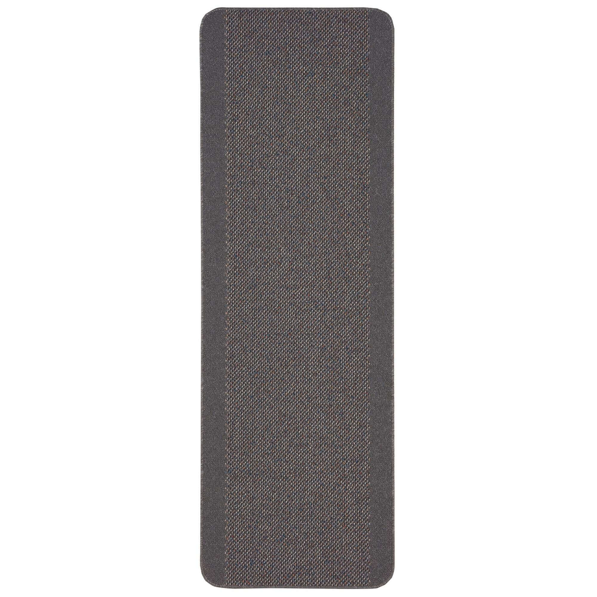 Washable Bordered Dark Grey Rug