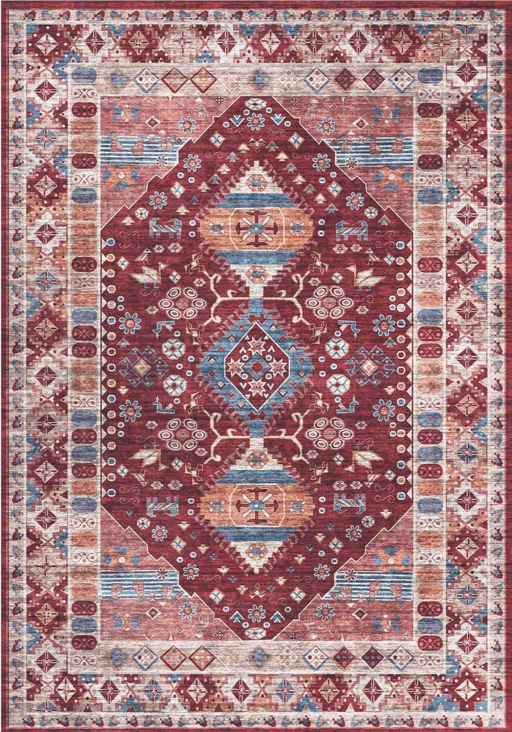 Madar Vintage Washable Cream Rug