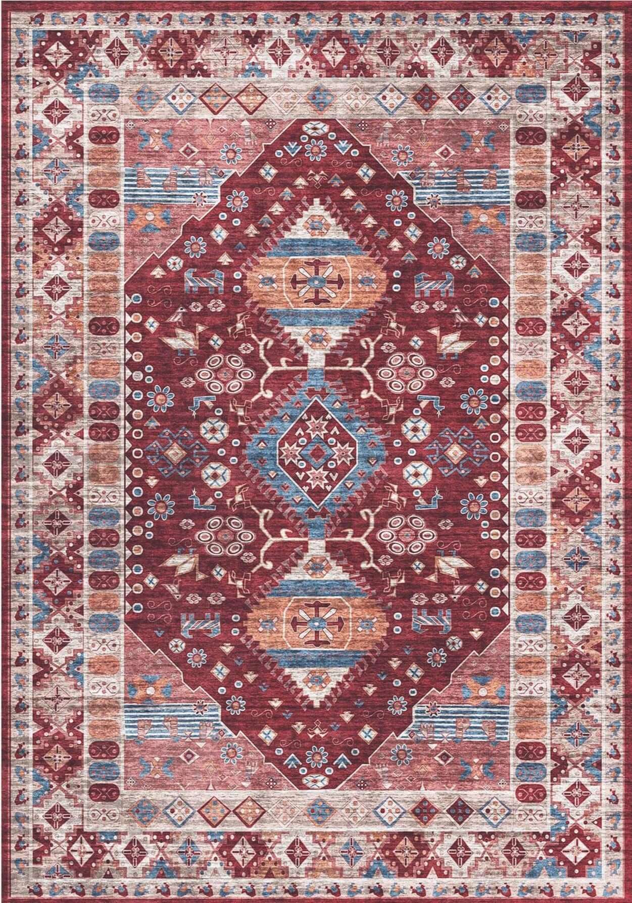 Madar Vintage Washable Cream Rug