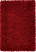 Chicago Red Shaggy Polyester Rug