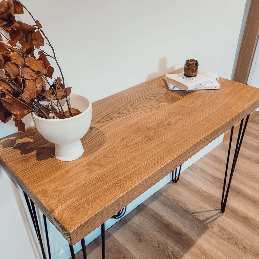 LARIA Oak Entryway Console / Wooden Hall Console Cabinet