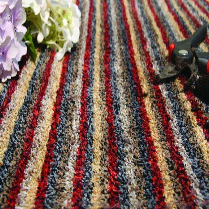 Washable Mat – Striped Design In Multicolour