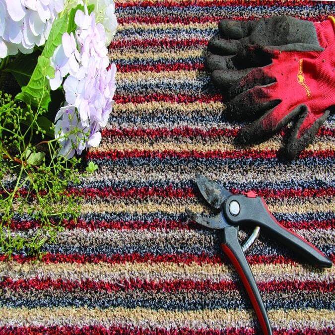 Washable Mat – Striped Design In Multicolour