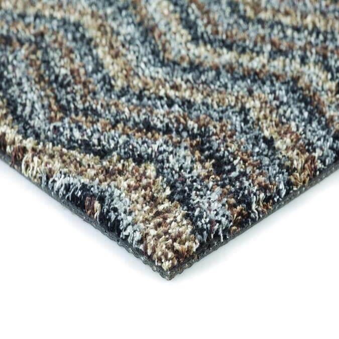 Washable Mats - Chevron Design Cotton Contemporary