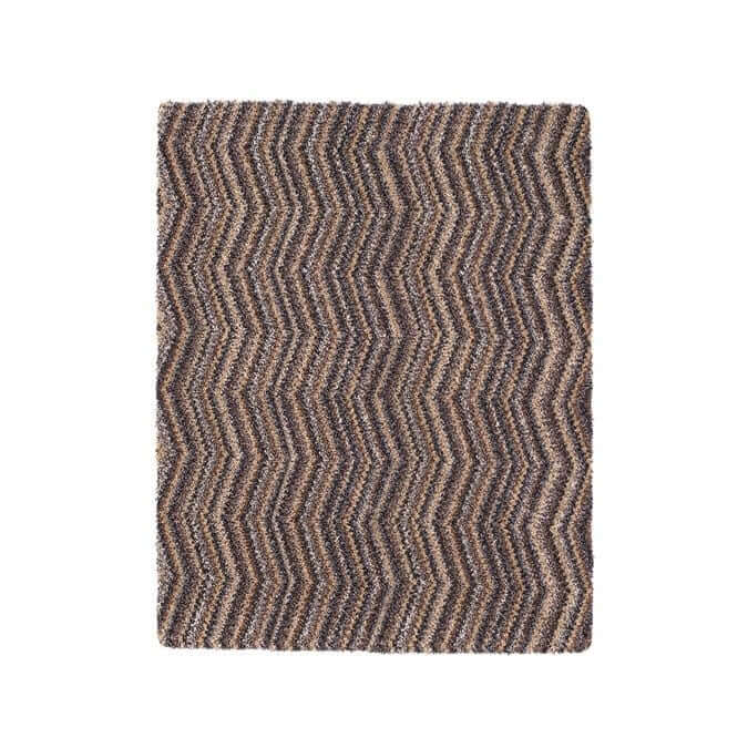 Washable Mat Chevron Design In Multicolour