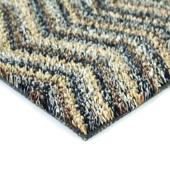 Washable Mat Chevron Design In Multicolour