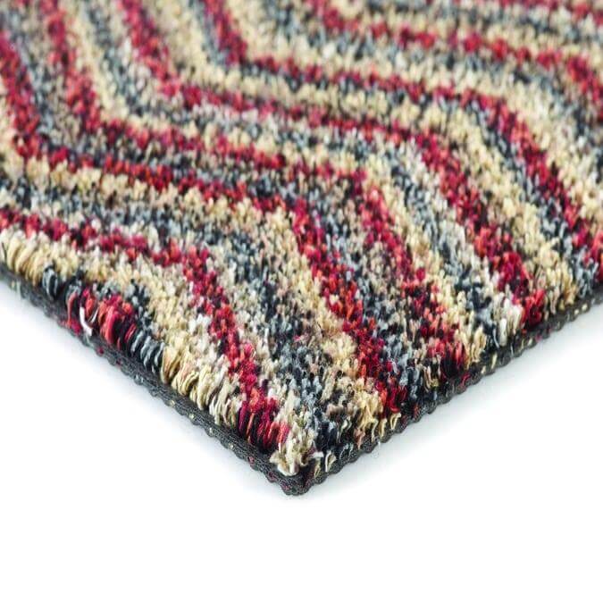 Washable Mat Chevron Design Cotton