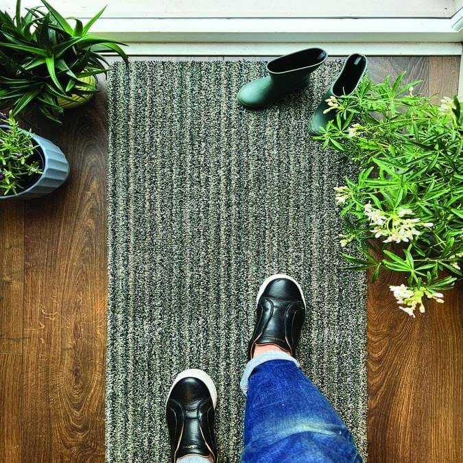 Washable Mat Stripe Design In Multicolour