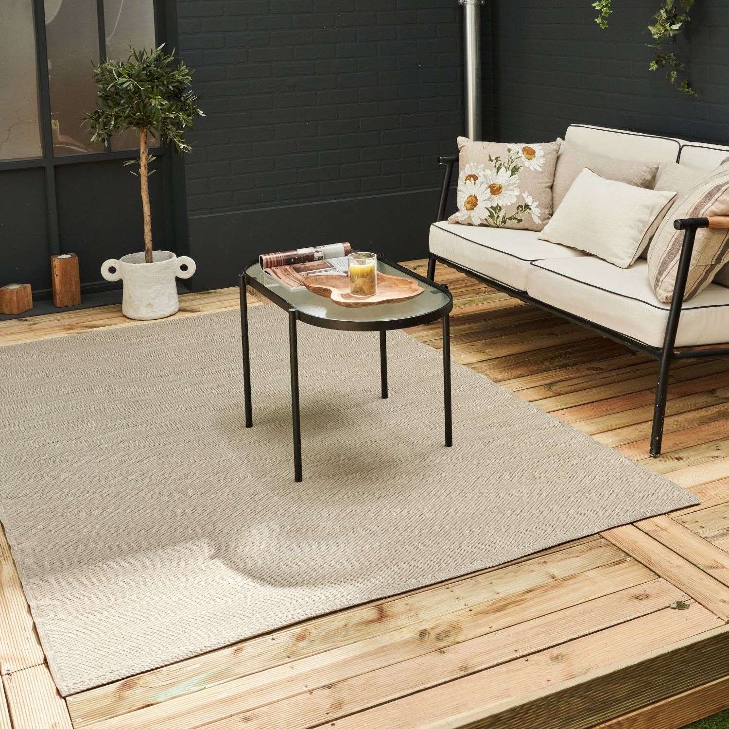 Urban Outdoor Rug Beige Contemporary