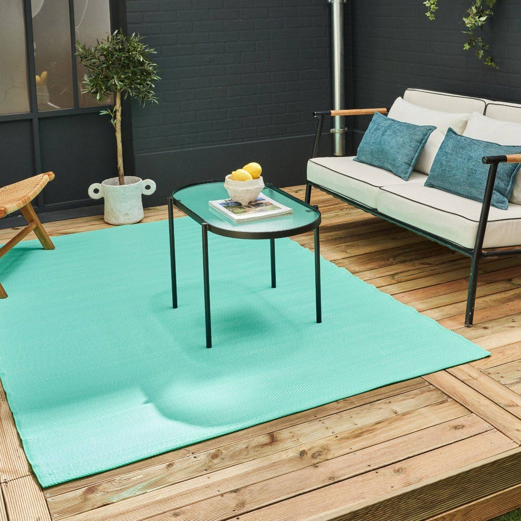 Urban Outdoor Rug Turquoise Contemporary