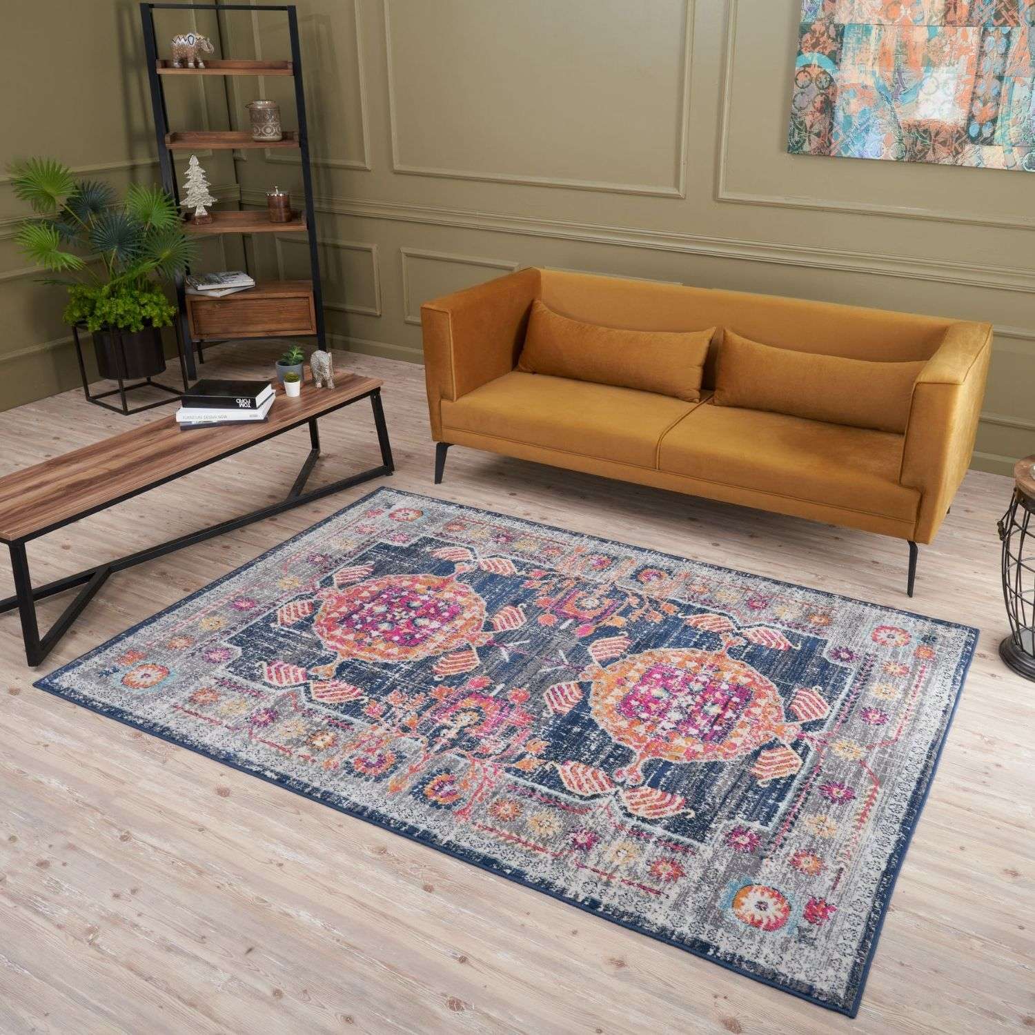 Marrakech Vintage Multicolour Rug Modern