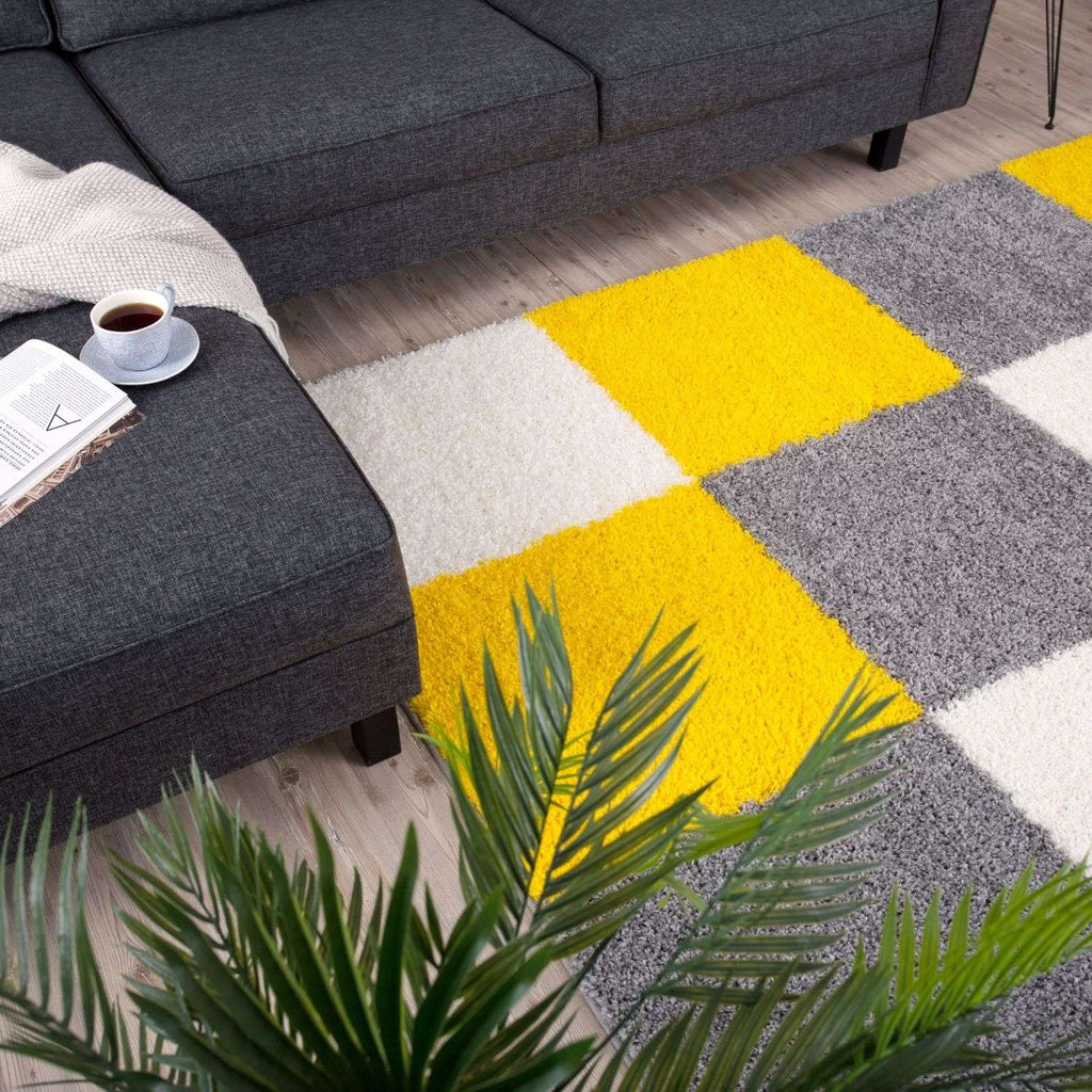 Myshaggy Geometric Yellow Natural Contemporary Rug
