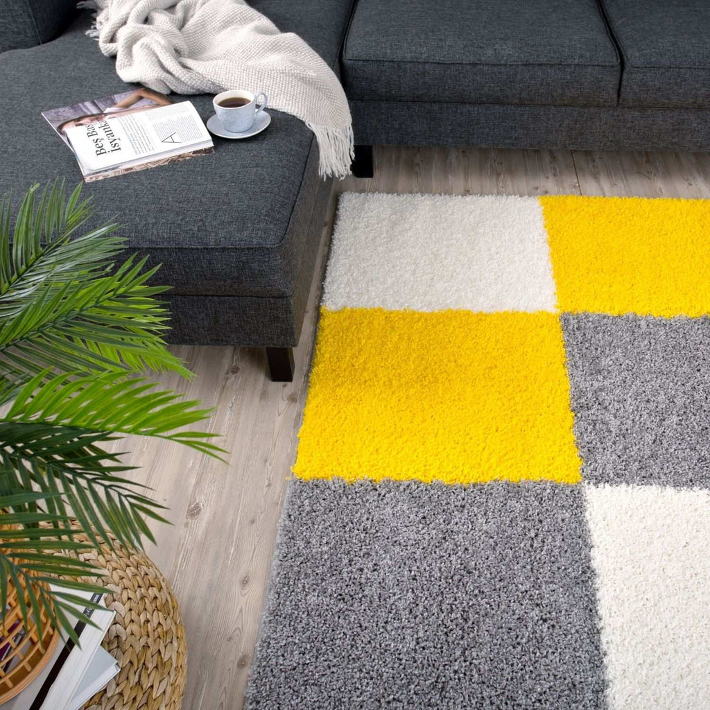 Myshaggy Geometric Yellow Natural Contemporary Rug