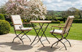 Sicily 2 Seater Teak and Wrought Iron Round 70cm Garden Dining Set