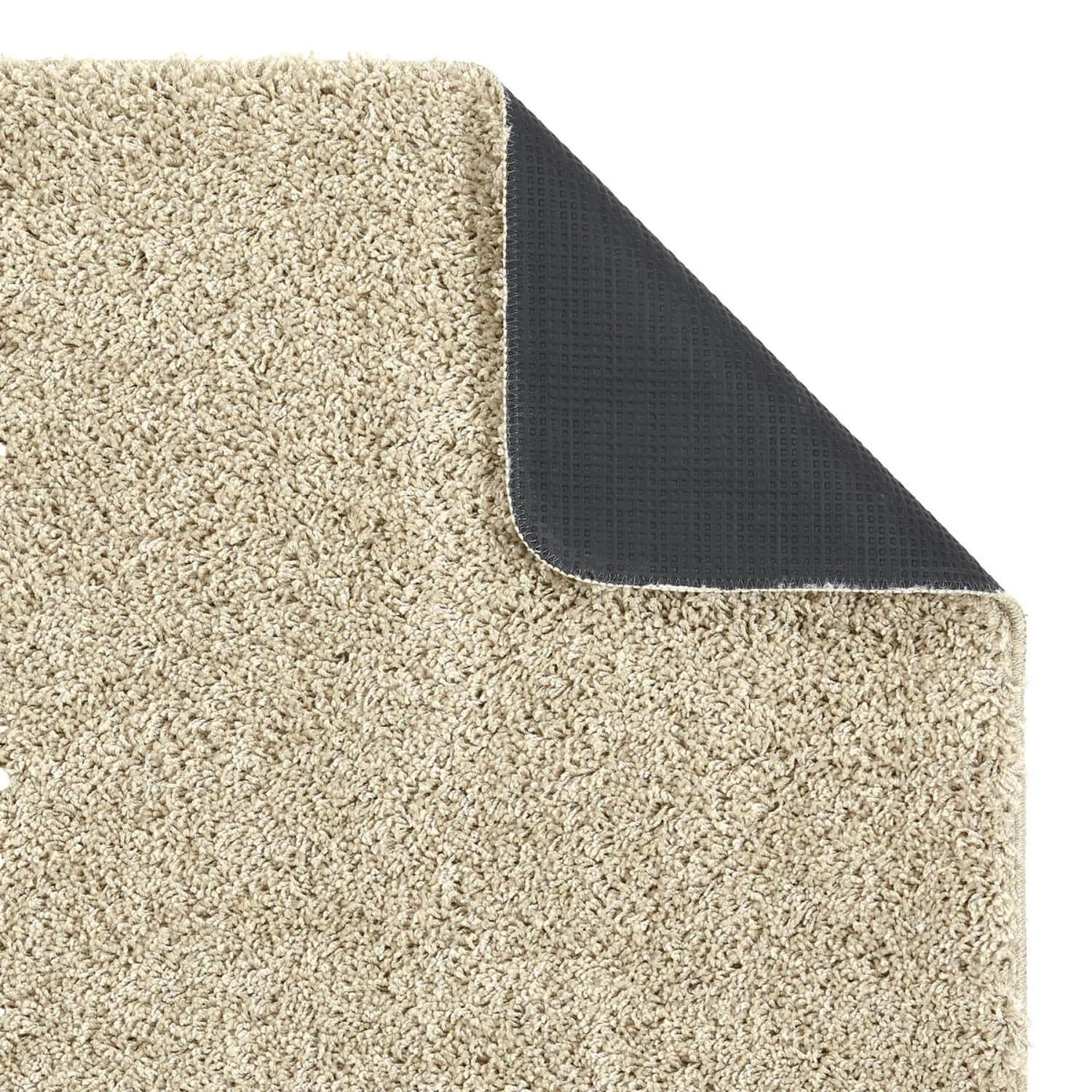 Washable Stone Shaggy Natural Rug