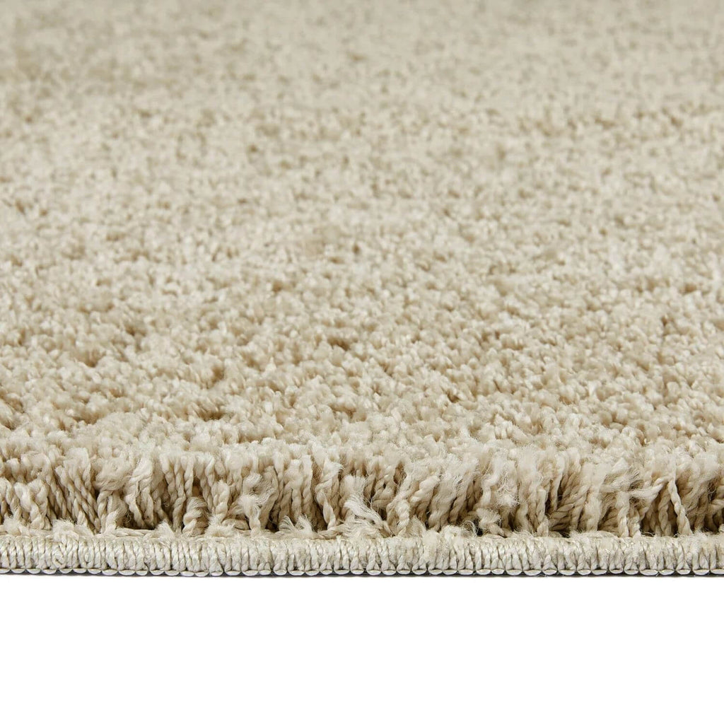Washable Stone Shaggy Natural Rug