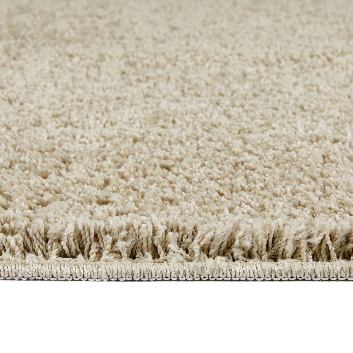 Washable Stone Shaggy Natural Rug