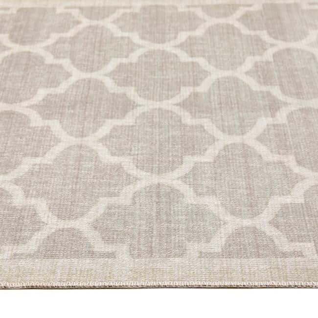 Washable Rug Eterna Beige Cotton Contemporary