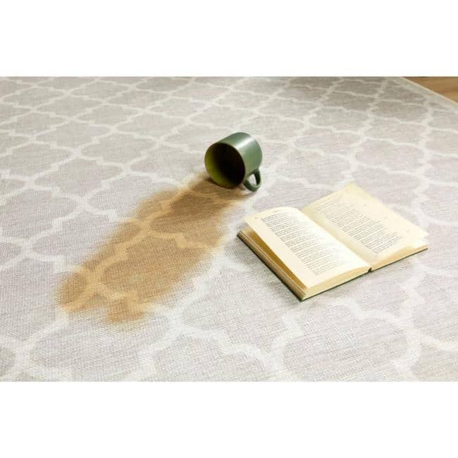 Washable Rug Eterna Beige Cotton Contemporary