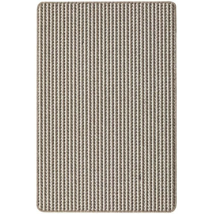 Twist Stripe Washable Mat & Runner Beige