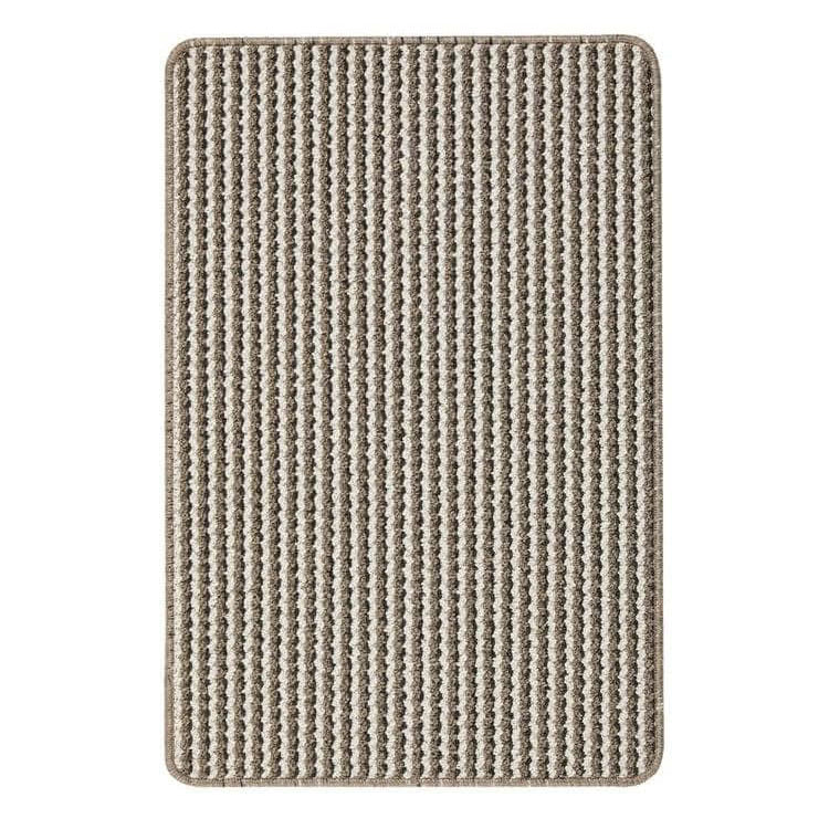 Twist Stripe Washable Mat & Runner Beige
