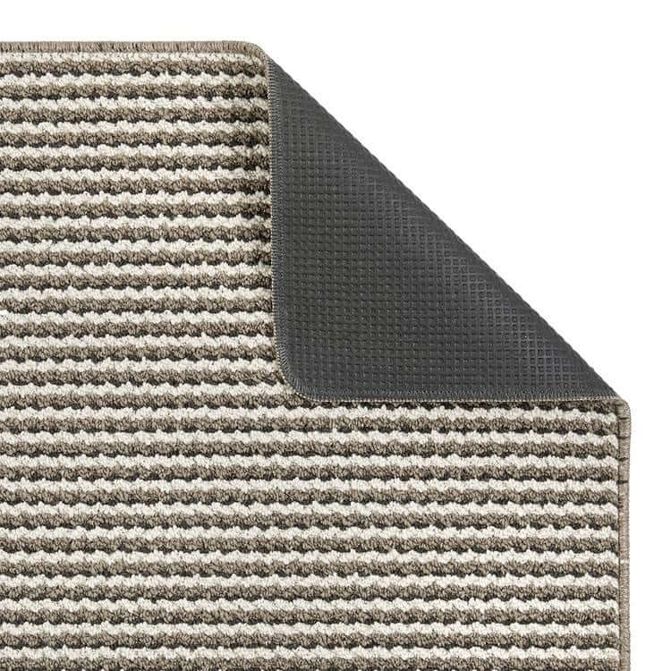 Twist Stripe Washable Mat & Runner Beige